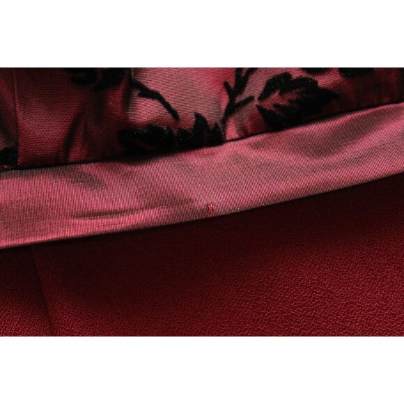 Vintage Empire Waist Gown 4 Petite Wedding Guest Formal Floral Velvet Whimsigoth - Picture 8 of 16